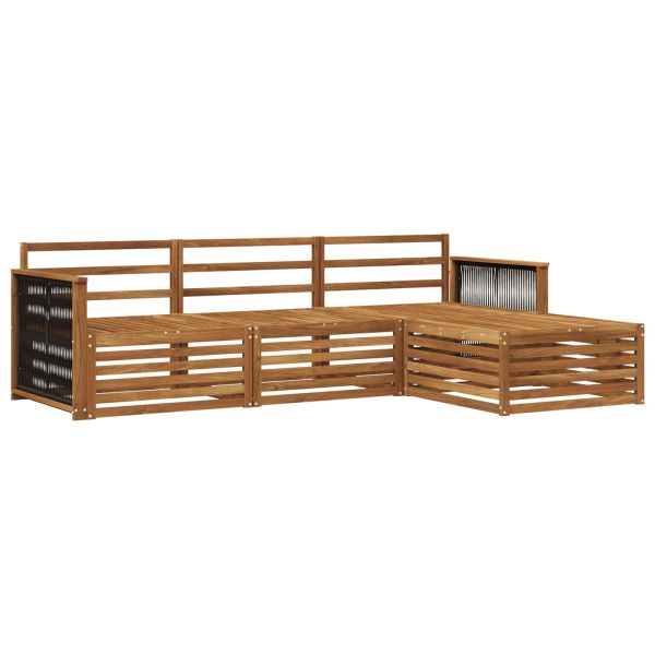 Комплект дивани за открито Натурално 249 x 162,5 x 73 см