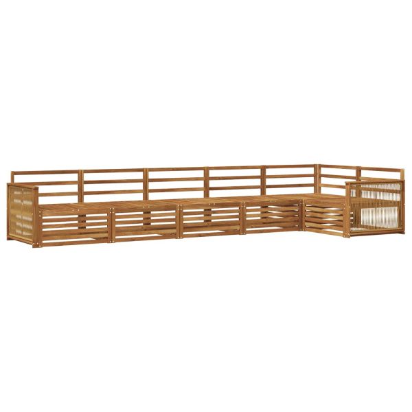 Комплект дивани за открито 6 pcs Натурално