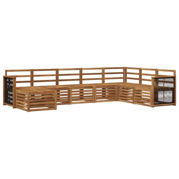 Комплект дивани за открито 6 pcs Натурално
