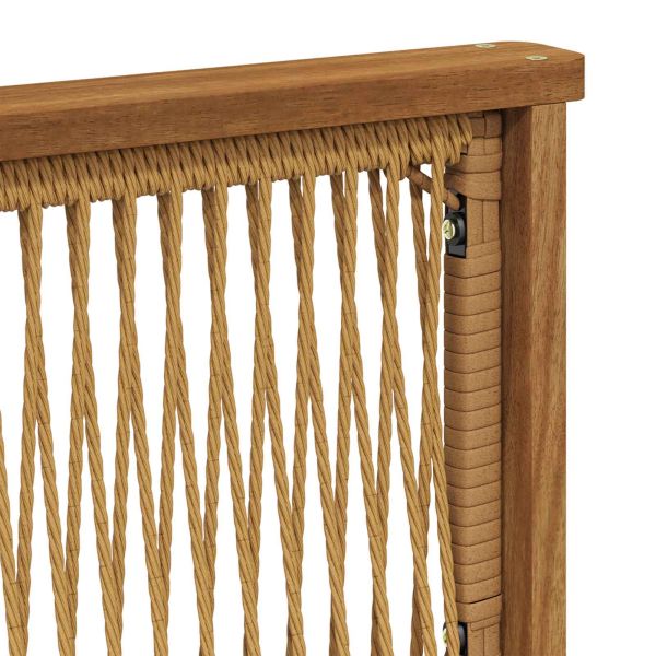 Комплект секционен диван 7 pcs Натурално Солидно акациево дърво