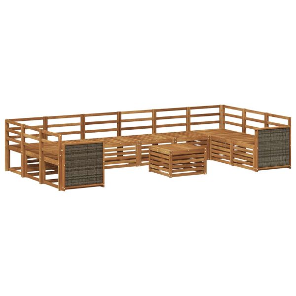 Комплект дивани за открито 8 pcs Натурално