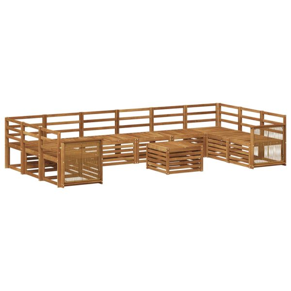 Комплект дивани за открито 8 pcs Натурално