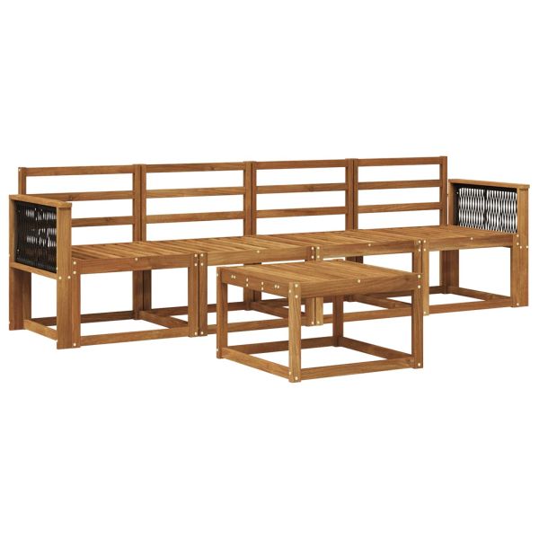 Комплект дивани за открито 4 pcs Натурално