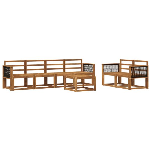 Комплект дивани за открито 6 pcs Натурално