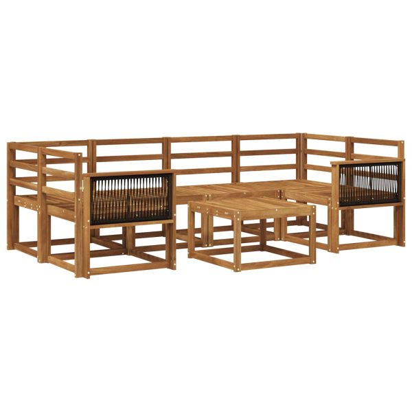 Комплект дивани за открито 5 pcs Натурално