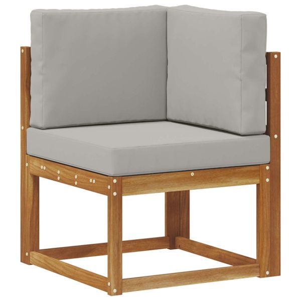 Комплект дивани за открито 5 pcs Натурално и светлосиво