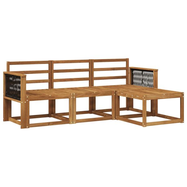Комплект дивани за открито 4 pcs Натурално