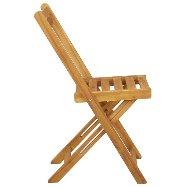 Външни бistro столове 8 pcs Натурално 40 x 53 x 80 см