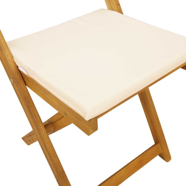 Външни бistro столове 8 pcs Кремавобяло 40 x 53 x 80 см