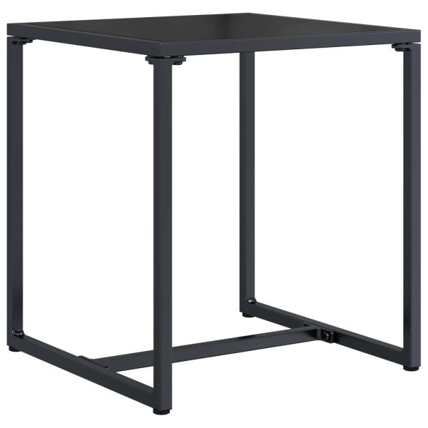 Градински Софа Комплект 3 pcs Черно и антрацит Стомана