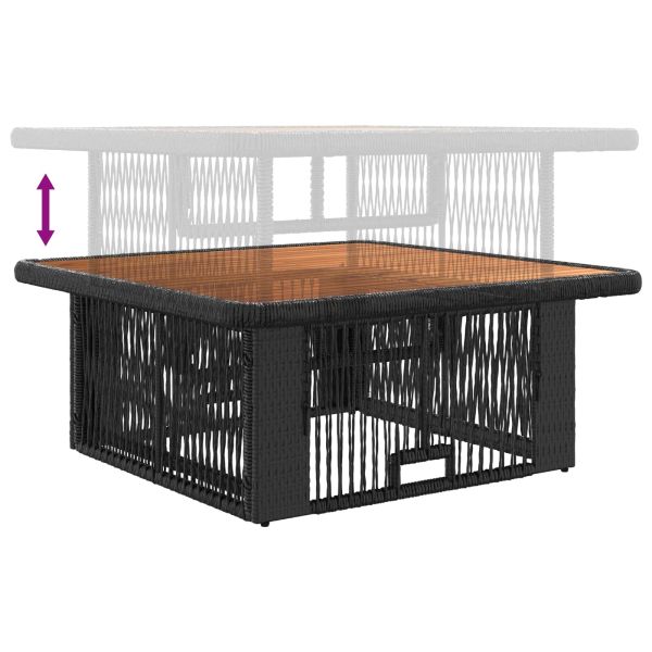 Комплект за хранене в градината 3 pcs Бежов и кремав полиратан