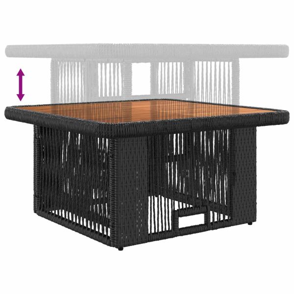 Комплект за хранене в градината 3 pcs Бежов и кремав полиратан