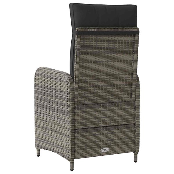 Лежанка за градина Сив и тъмен сив 57 x 63 x 94 см