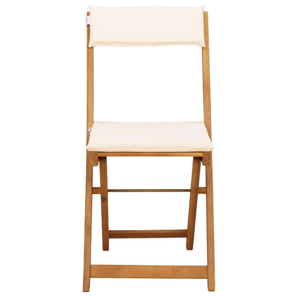 Външни бistro столове 4 pcs Кремавобяло 40 x 53 x 80 см