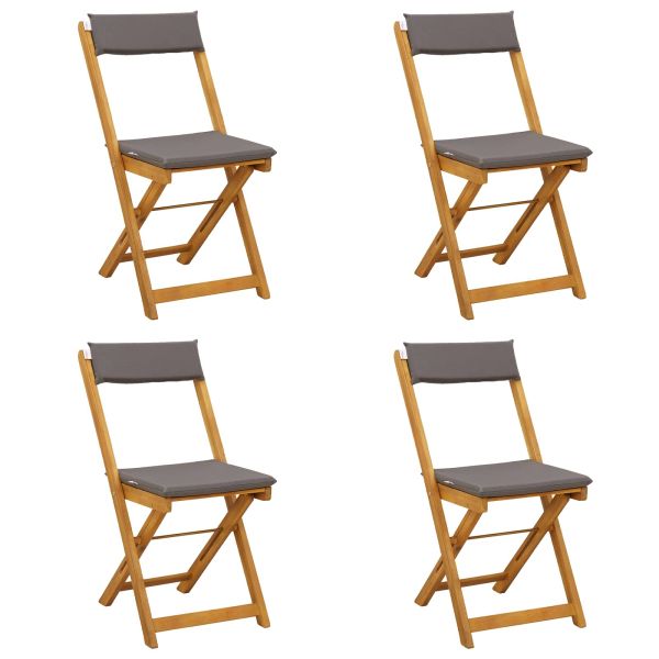 Външни бistro столове 4 pcs Тъмносиво 40 x 53 x 80 см