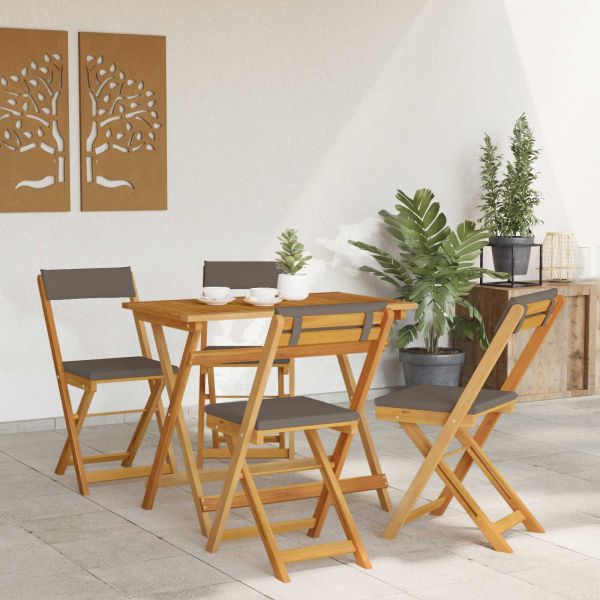 Външни бistro столове 4 pcs Тъмносиво 40 x 53 x 80 см