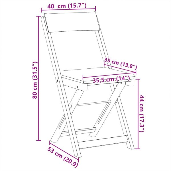 Външни бistro столове 4 pcs Тъмносиво 40 x 53 x 80 см