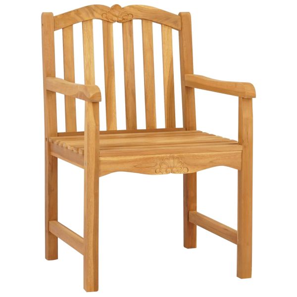 Градински стол 2 pcs Натурално 58 x 60 x 93 см