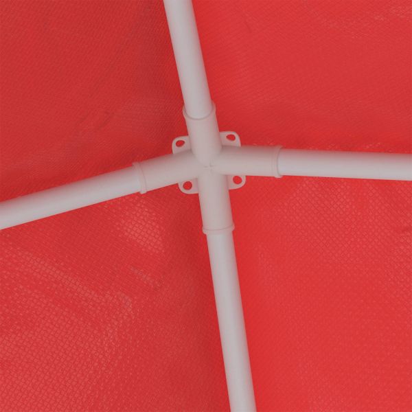 Парти шатър 250 x 250 x 240 см Червено Полиетилен и стомана