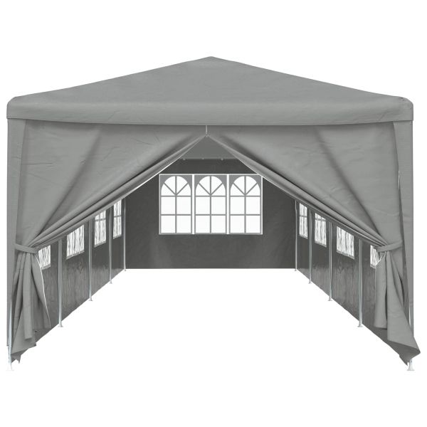 Парти шатър 1200 x 300 x 255 см Светлосиво Полиетилен и стомана