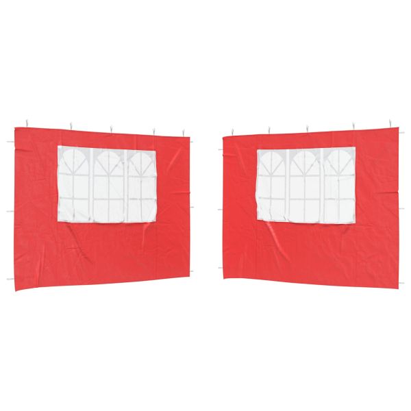 Стена на палатка за парти 2 pcs 300 x 195 см Червено