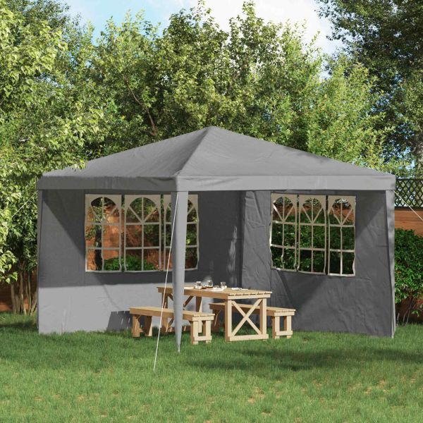 Стена на палатка за парти 2 pcs 300 x 195 см Светлосиво