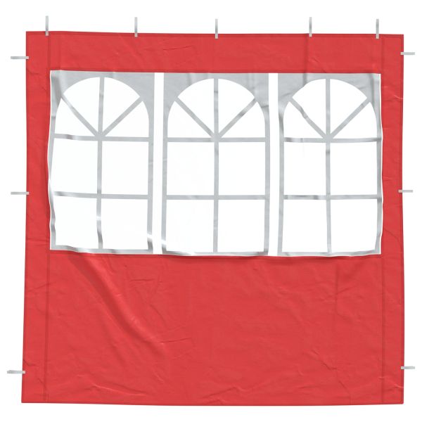 Стена на палатка за парти 2 pcs 200 x 195 см Червено