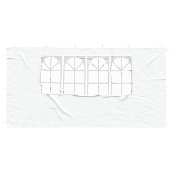 Стена на палатка за парти 2 pcs 400 x 195 см Бяло