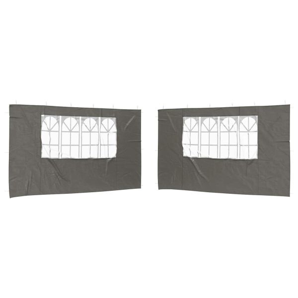 Стена на палатка за парти 2 pcs 400 x 195 см Антрацит