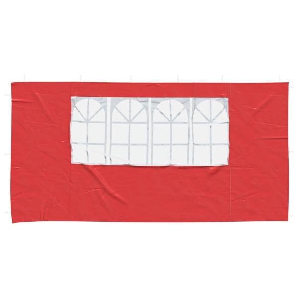 Стена на палатка за парти 2 pcs 400 x 195 см Червено