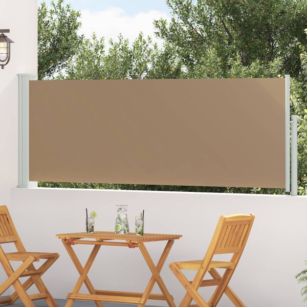 Сгъваема странична перголка Таупе 300 x 100 cm Полиестер