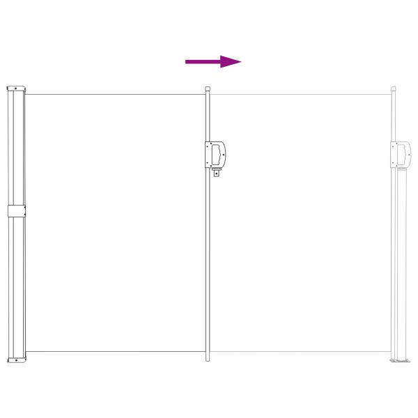 Сгъваема странична перголка Кафяво 300 x 170 cm Полиестер