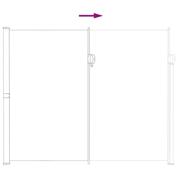 Сгъваема странична перголка Пясък 300 x 220 cm Полиестер