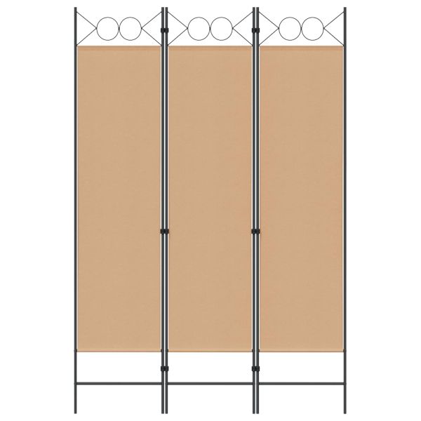 3-панелен параван Бежово 120 x 180 cm Текстил