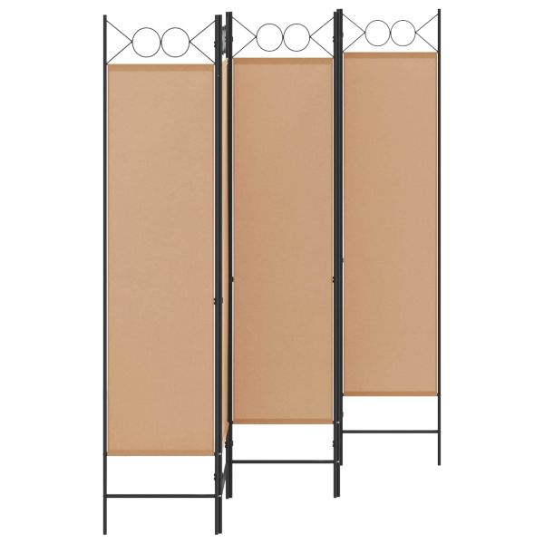 5-панелна преграда Бежово 200 x 180 cm Текстил
