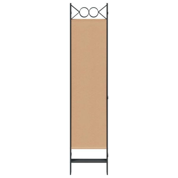 Делител за стая с 6 панела Бежово 240 x 180 cm Текстил