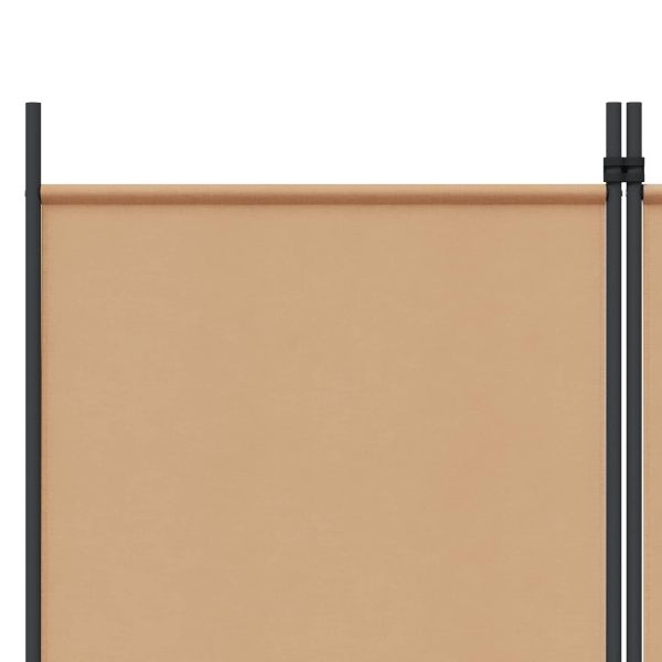 Делител за стая с 6 панела Бежово 300 x 180 cm Текстил