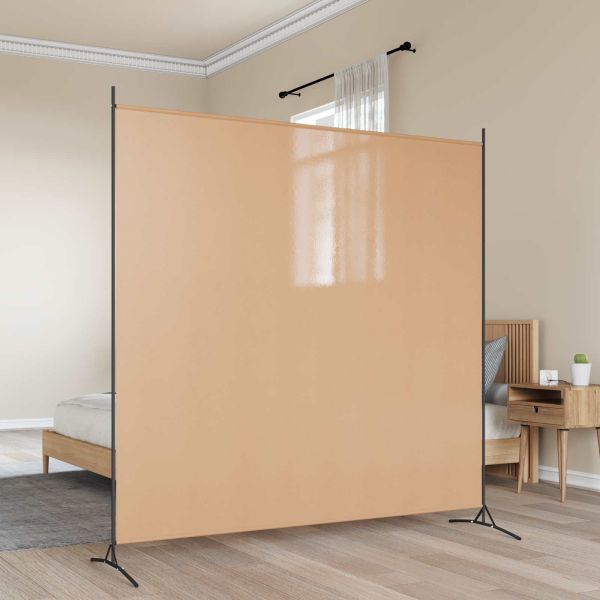 Единична панелна преграда за стая Бежово 175 x 180 cm Текстил