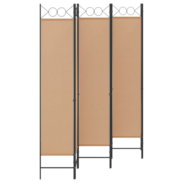 Делител за стая с 6 панела Бежово 240 x 200 cm Текстил