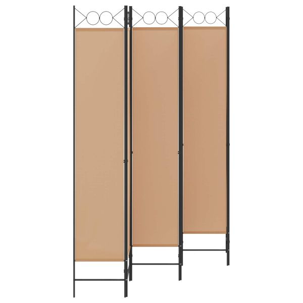 Делител за стая с 6 панела Бежово 240 x 220 cm Текстил