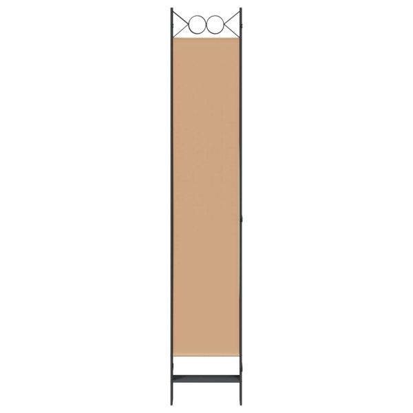 Делител за стая с 6 панела Бежово 240 x 220 cm Текстил