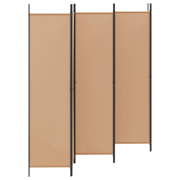 Делител за стая с 6 панела Бежово 300 x 200 cm Текстил