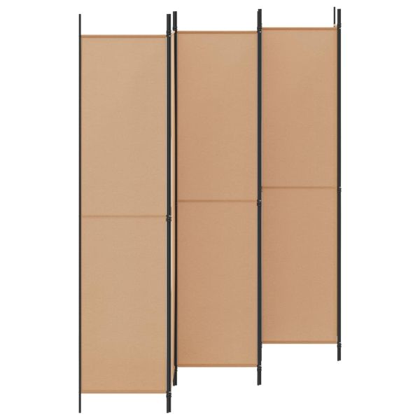 Делител за стая с 6 панела Бежово 300 x 220 cm Текстил