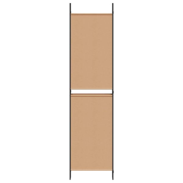 Делител за стая с 6 панела Бежово 300 x 200 cm Текстил