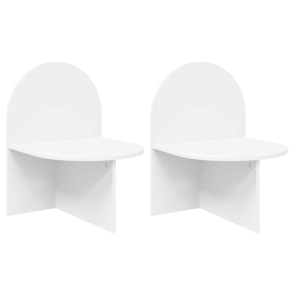 Нощно шкафче 2 pcs Бяло 48 x 49 x 65 см