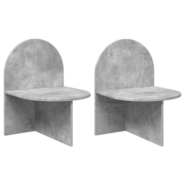 Нощно шкафче 2 pcs Бетонно сиво 48 x 49 x 65 см