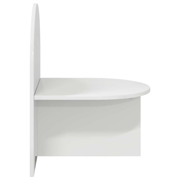 Нощно шкафче 2 pcs Бял гланц 48 x 49 x 65 см