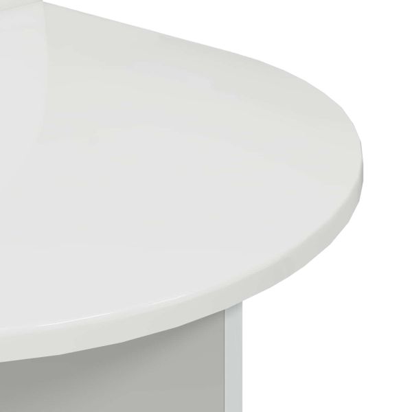 Нощно шкафче 2 pcs Бял гланц 48 x 49 x 65 см
