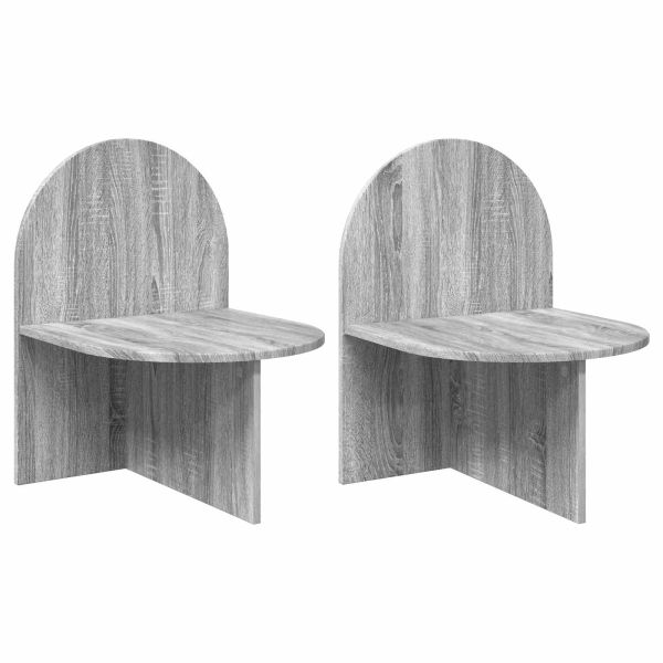 Нощно шкафче 2 pcs Сива сонома 48 x 49 x 65 см