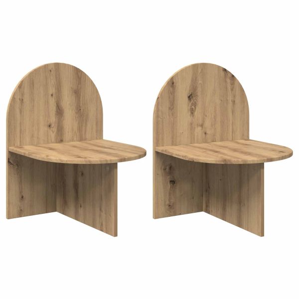 Нощно шкафче 2 pcs Дъб артизан 48 x 49 x 65 см